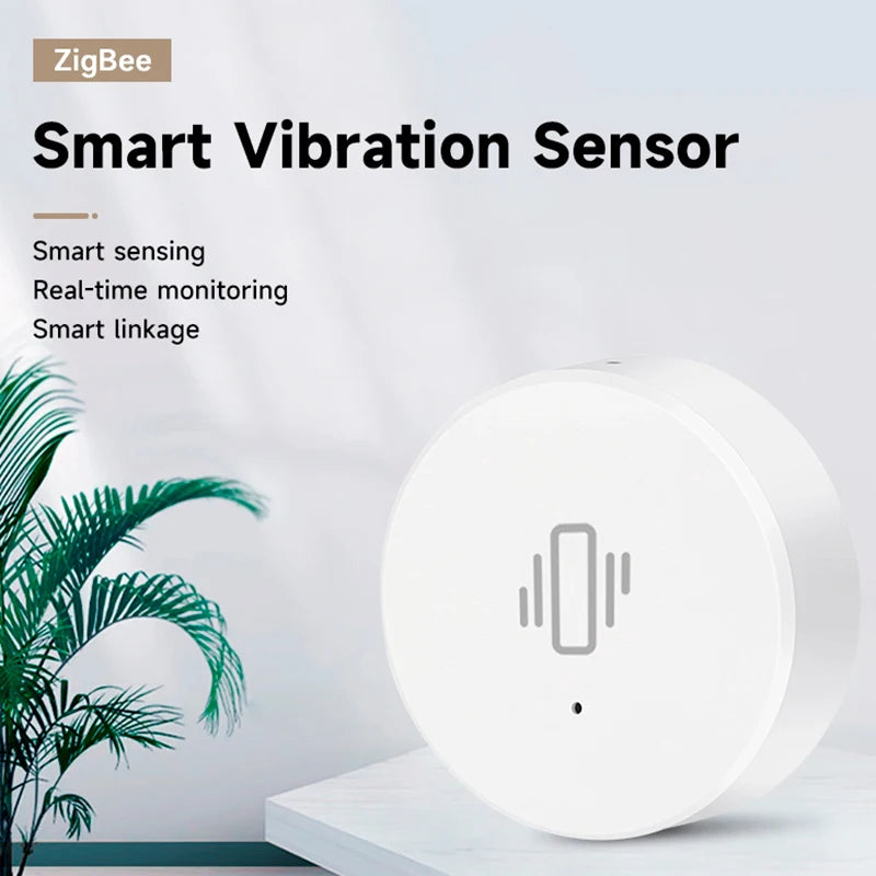 Zigbee Smart Vibration Sensor Detection Intelligent App Remote Control Real Time Glass Shock Alarm Smart Security System