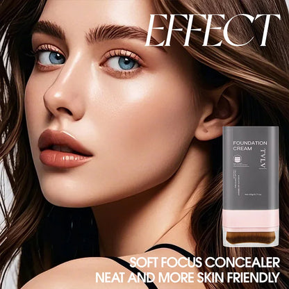 TVLV Concealing Foundation Stick with Built-In Brush - Waterproof