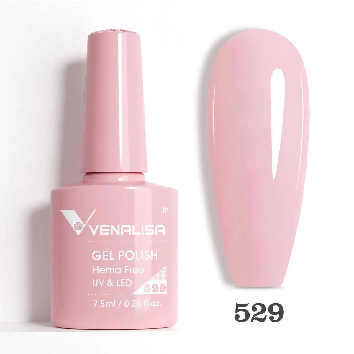 Blushimmer Venalisa HEMA TPO free nail gel polish with glitter, full coverage pink nude French design, UV LED soak-off gel polish