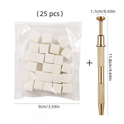 Blushimmer square nail art sponge set with gradient brushes and gel polish design for manicure nail decoration and nail art.