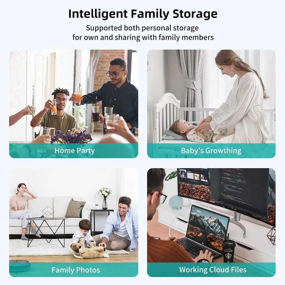 Yottamaster2.5"/ 3.5" SATA HDD NAS Network Private Cloud Storage Hard Drive Enclosure Cloud Storage with External HDD Enclosure