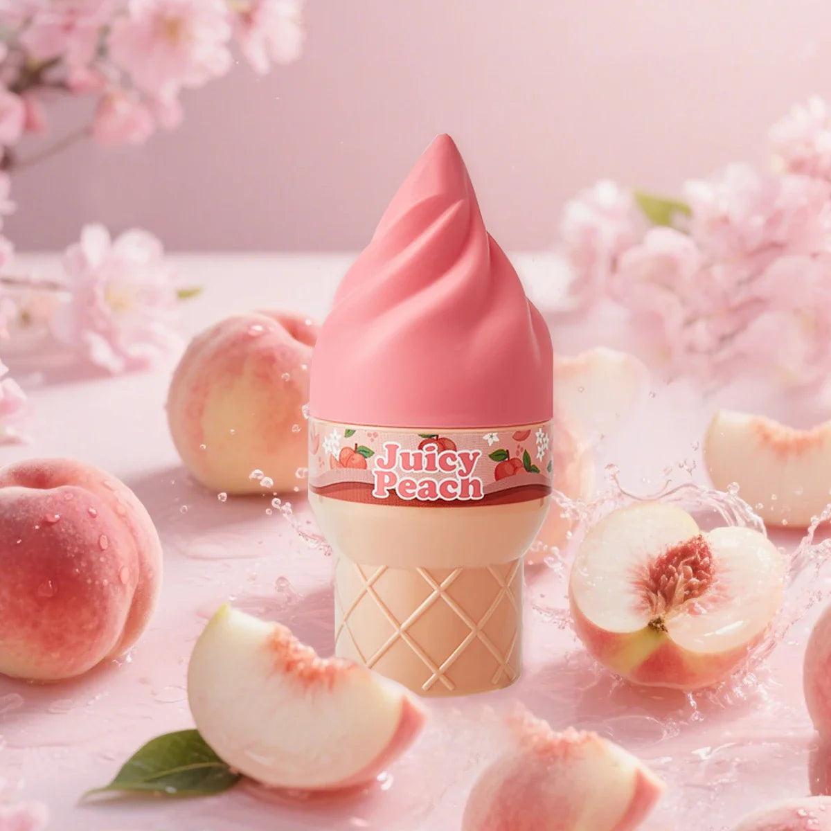 Cute ice cream-shaped perfume bottle by Blushimmer, fruity floral vanilla fragrance, 50ml long-lasting eau de toilette for women.