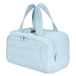 Blushimmer large capacity waterproof cosmetic bag for women, travel toiletries organizer with bathroom partition and shower makeup pouch