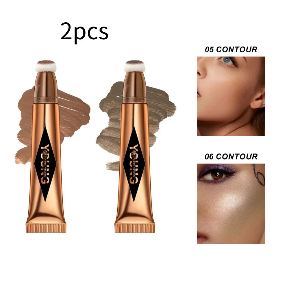 Blushimmer Young Vision air cushion powder blusher in high gloss stick, liquid rouge, available in six colors.