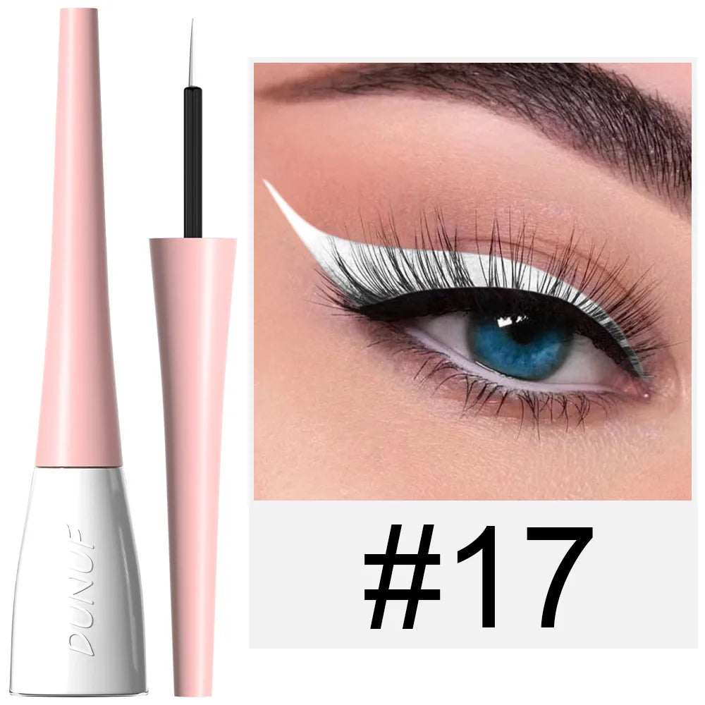 Matte dark green waterproof liquid eyeliner pencil by Blushimmer with ultra-thin tip and quick-dry, long-lasting eye makeup application