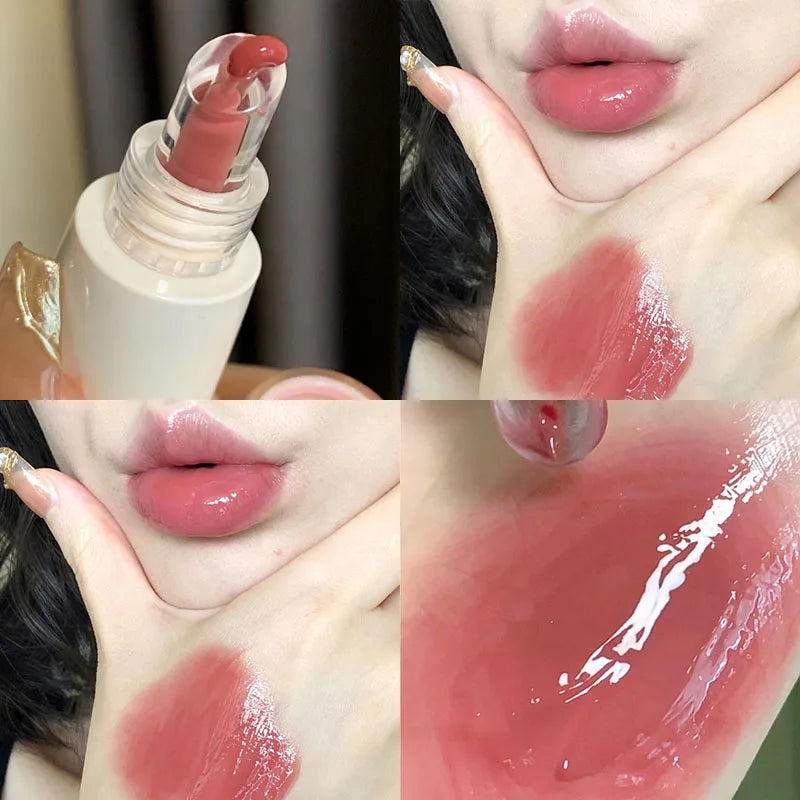 Blushimmer Tatibeauty Lip Jelly Essence in tender pink, hydrating lip gloss with glossy finish and smooth texture.