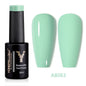 Blushimmer YOKEFELLOW 10ml Jelly Nude Gel Nail Polish in translucent pink, showing the gel texture and nail application.
