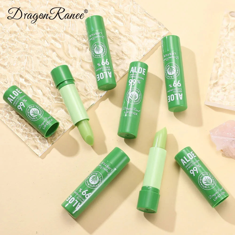 Blushimmer aloe lipstick color-changing lip balm with moisturizing, hydrating formula, long-lasting lip care and nourishing properties.