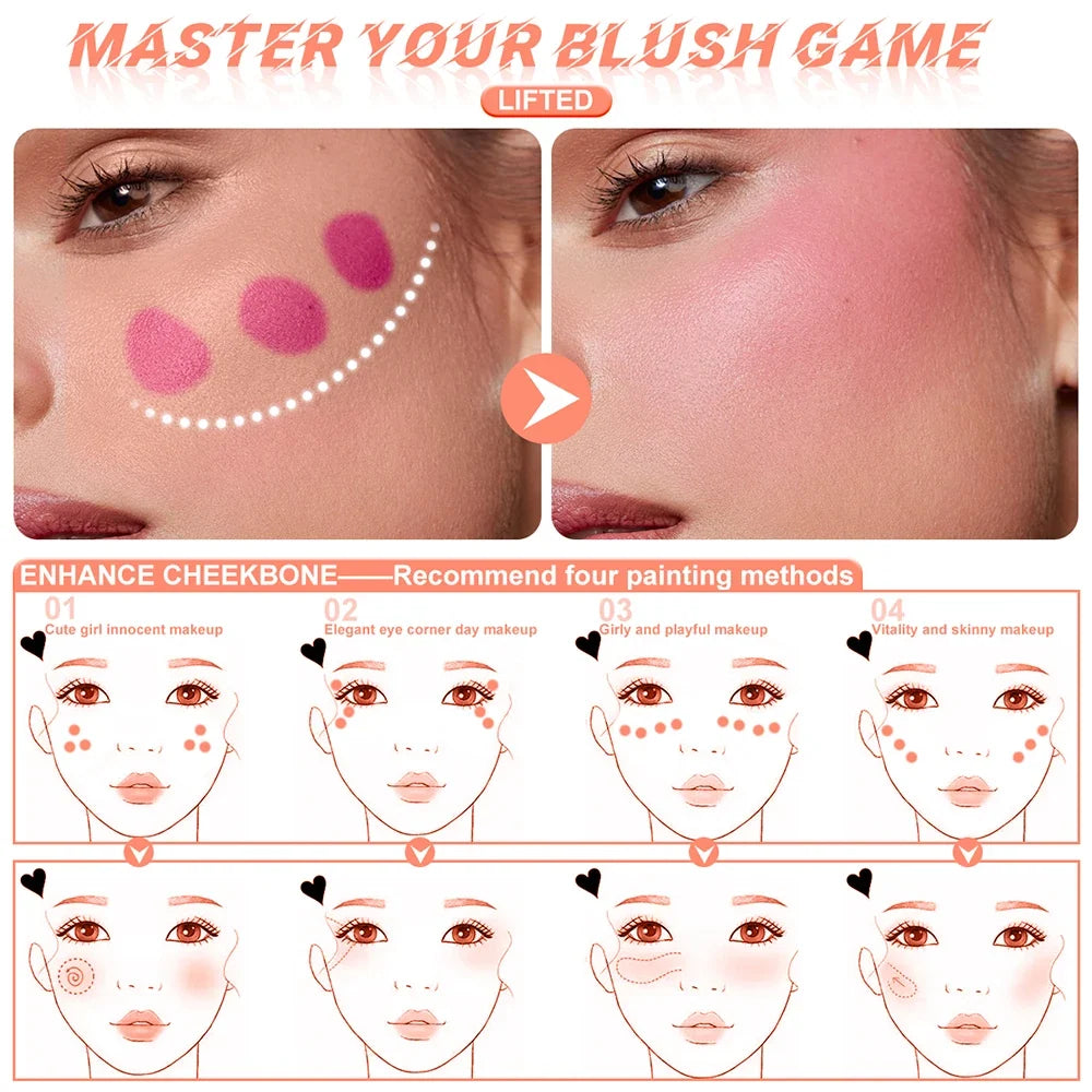 Blushimmer matte liquid blush cheek tint with high pigmentation, natural flush, long-lasting, transfer-proof, and multi-use for cheeks.