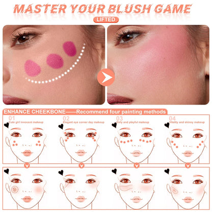 Blushimmer matte liquid blush cheek tint with high pigmentation, natural flush, long-lasting, transfer-proof, and multi-use for cheeks.