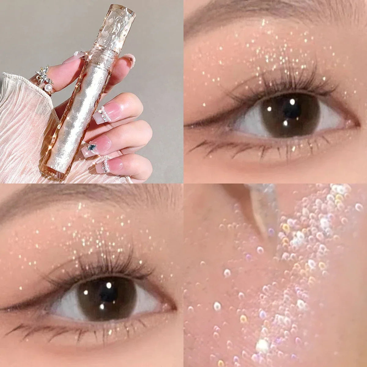 Flowing light, sparkling liquid eye shadow, pearlescent, broken diamond, high-light lying silkworm monochrome eye shadow liquid