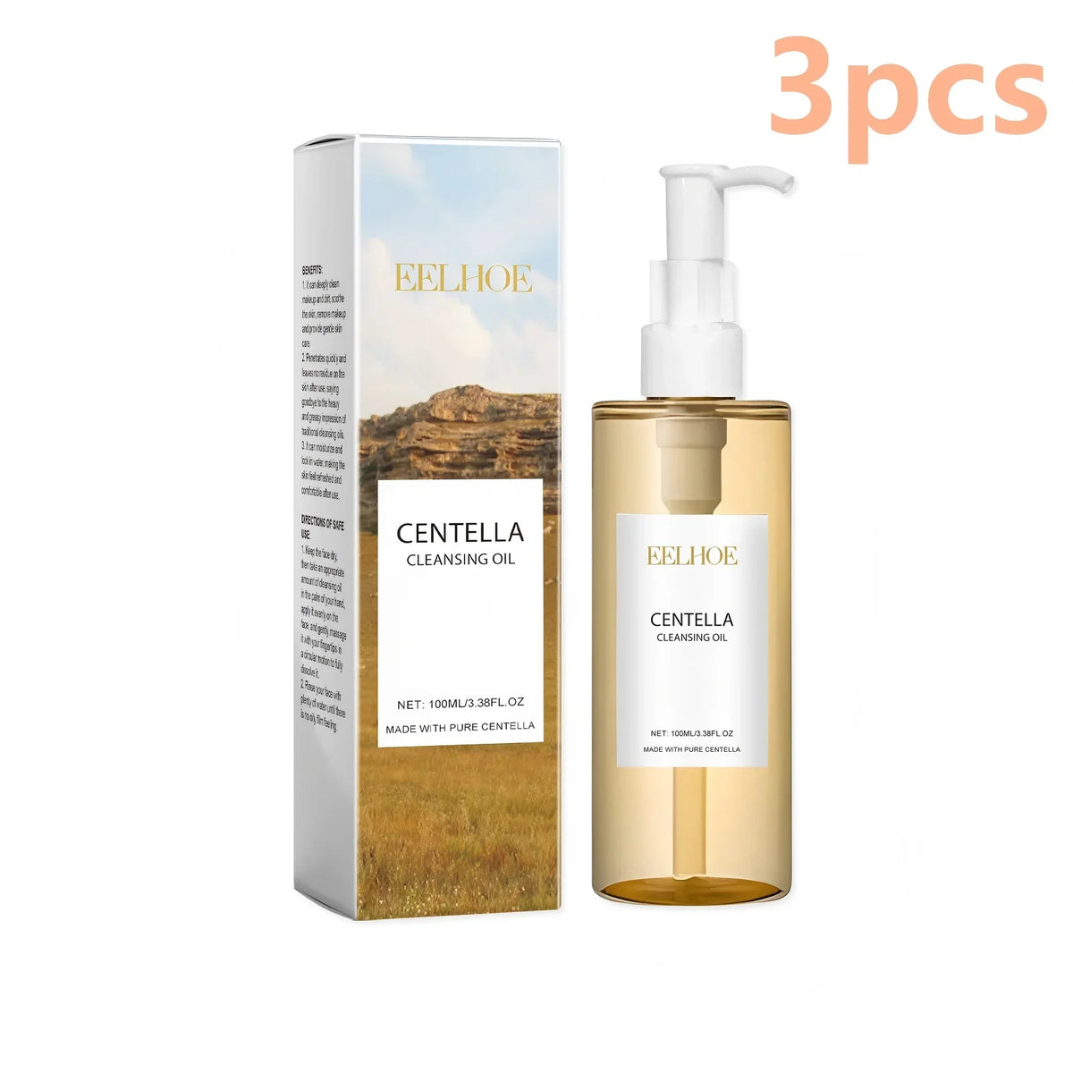 Blushimmer EELHOE Facial Cleansing Oil with Centella Asiatica for sensitive skin, deep cleansing, and makeup removal.