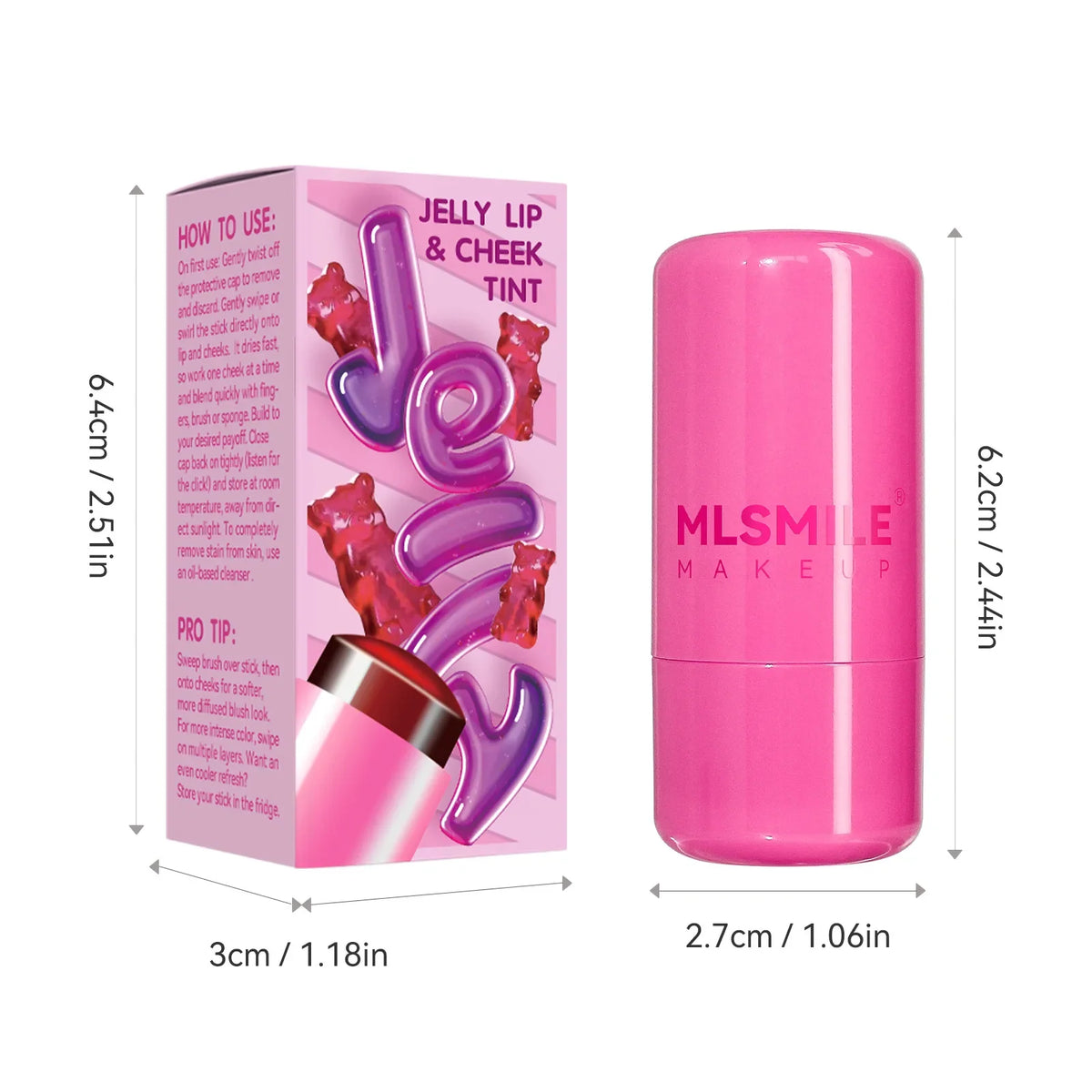 Blushimmer Milk Cooling Water Jelly Tint Lip and Cheek Stick with a smooth, translucent pink formula in a sleek tube.
