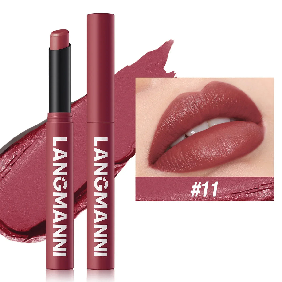 Blushimmer 12-color matte lipstick set featuring long-lasting, waterproof velvet finish lipsticks in smooth, non-fading shades.