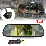 Backup Camera with Monitor Back up Camera System for Car  Reverse Camera  Rear View with 4.3in Monitor Safe Parking
