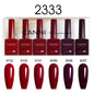Set of six Blushimmer CANNI nail gel polishes in jade, jelly, nude, pink, and natural shades for professional French nail designs.