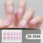 Gradient Cat Eye Style Nail Art Stickers, 16-Piece Set Self-Adhesive Waterproof Glitter False Nail Decals