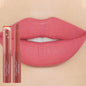 Blushimmer nude matte waterproof lipstick in sexy red velvet shade, long-lasting lip cosmetics for women, fading-resistant makeup