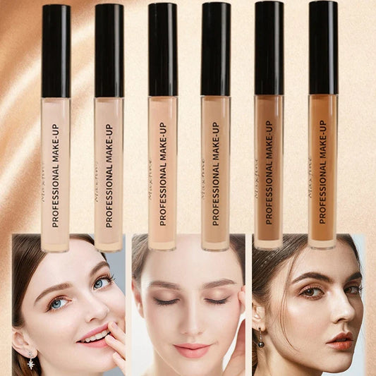 Your Skin Icon liquid concealer pen for blemishes, acne marks, and skin brightening, shown with the pen applicator and swatched on skin.