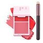 Blushimmer Juvia's Cream Powder Matte Blush Duo with rose tones, high pigment, long-lasting, natural matte finish makeup.