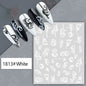 Black and white nail art stickers featuring sexy woman and girl designs, press-on nail decals by Blushimmer for stylish nail decoration