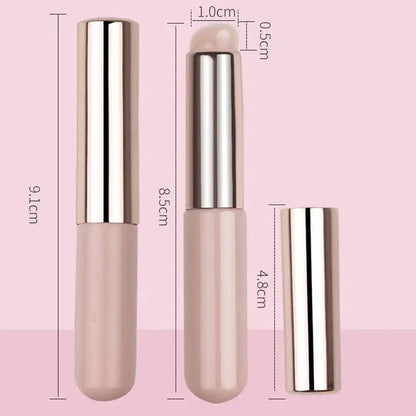 Blushimmer silicone lip brush with cover cap, soft round head concealer brush for precise lipstick application and makeup.