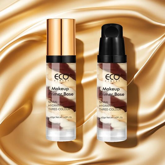 Blushimmer 2-pack 40g radiant makeup primer bottles with moisturizing, pore-covering, and skin tone-evening formula.