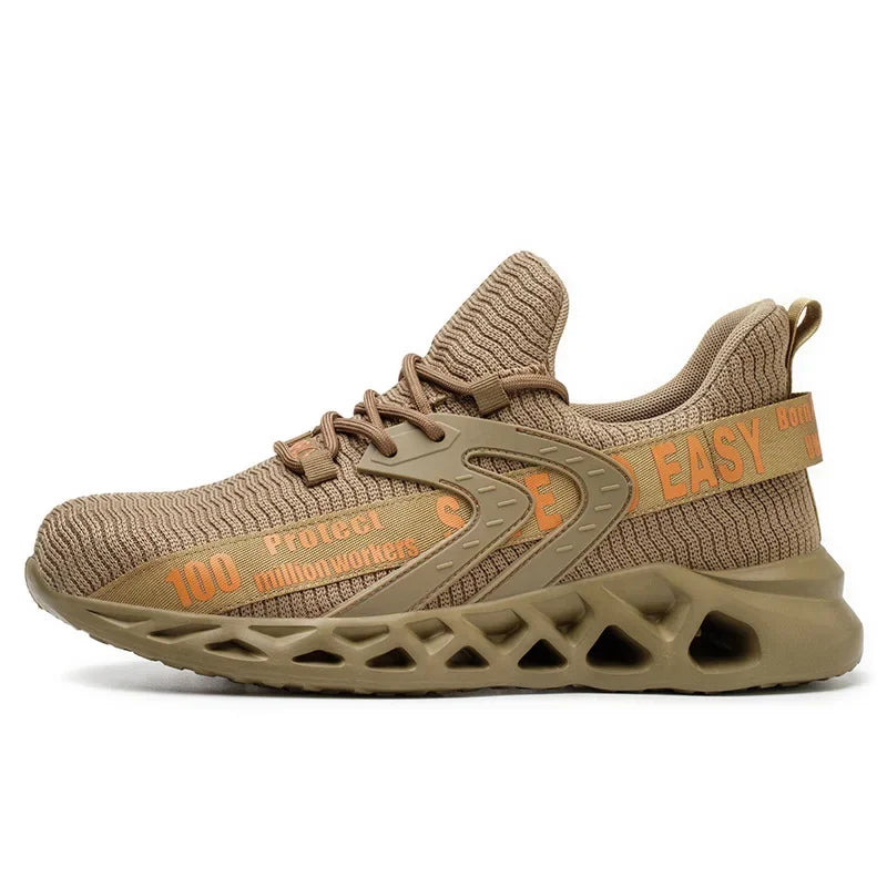 Steel Toe Safety Shoes Men Women Lightweight Work Sneakers Puncture Proof Work Shoes Unisex Coustruction Safety Work Boots