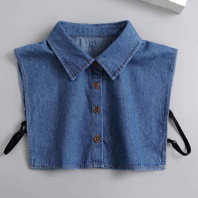 Fashion 2025 Front Tie White Fake Collar for Women Stand Detachable Collar Fake Girls Vintage Lace Ladies False Blouse Collar