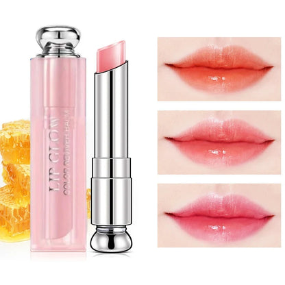 Blushimmer 3-piece color changing lipstick set with moisturizing, waterproof formula, featuring vibrant, magical lip shades.