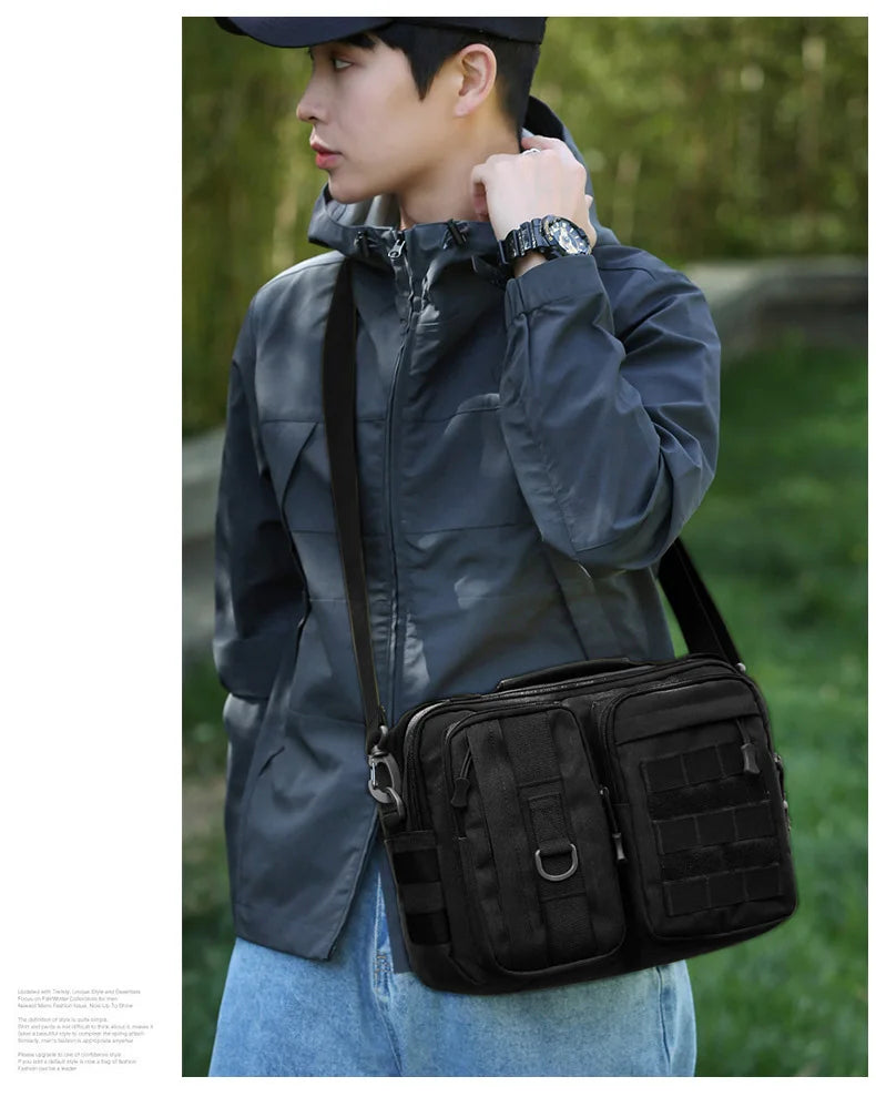 Trekking Tactical Handbags Shoulder Bag Camping for Man Hiking Travel Climbing Fishing Sling Crossbody Outdoor Weekend Molle Bag