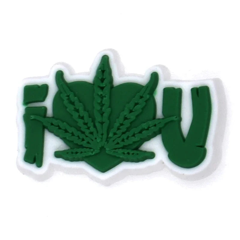 Weed Shoe Charms for Crocs Accessories Maple Leaves Shoes Charm for Croc Decorations Pins Men Accessory Jeans Woman Clogs Clips