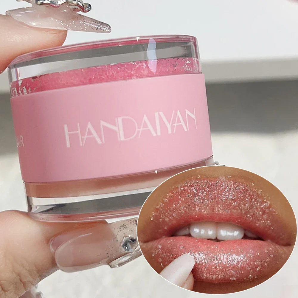 Blushimmer lip scrub and balm set for dark and pink lips, exfoliates, moisturizes, reduces pigmentation, and brightens lips.
