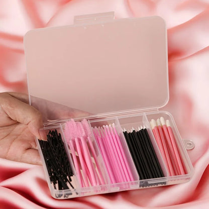 Set of 80 professional Blushimmer makeup brushes including eyebrow, eyelash, lip, hairpin, and micro brushes for eyelash extension and makeup.