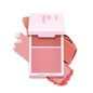 Blushimmer Juvia's Cream Powder Matte Blush Duo with natural pink shades in a rose pan, long-lasting and high pigment makeup.