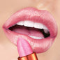 Blushimmer Rose Smoke Powder with glossy velvet texture, waterproof and durable for shiny lips, starry sky-inspired makeup.