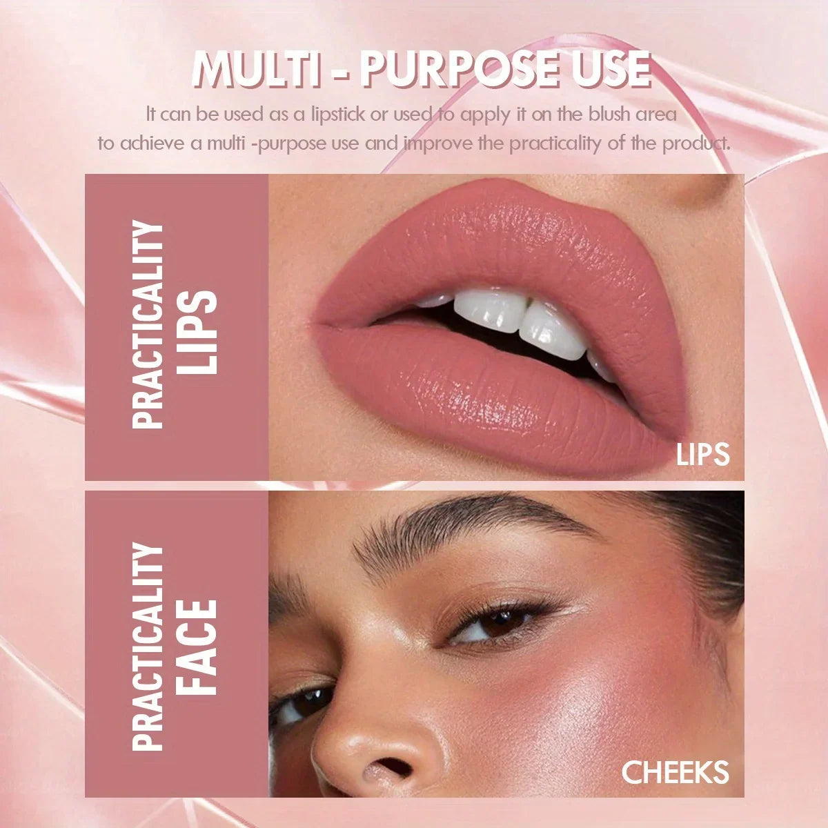 Blushimmer matte waterproof lipstick pencil with long-lasting, non-stick nude lip stain and cosmetic lip tint in a sleek makeup pen