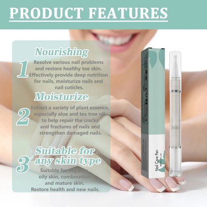 Nail Care Pen Fingernails Toenail Tea Tree Oil for Nails Cuticle Repair Nail Treatment Nail Nutrition Vitamin E Aloe Nail Pen
