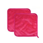 Two reusable microfiber makeup remover pads from Blushimmer, soft facial towels for gentle makeup removal and skincare cleaning.