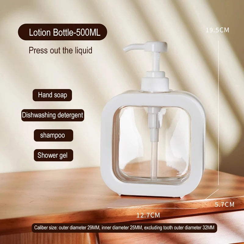 300/500ml Travel Sub-Bottling Household Pressure Type Large Capacity Hand Sanitizer Detergent Shampoo Shower Gel Sub-Bottling