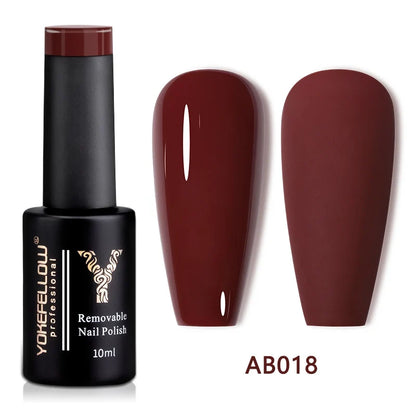 Blushimmer YOKEFELLOW 10ml translucent pink gel nail polish with a smooth, glossy finish, ideal for long-lasting UV gel manicures.