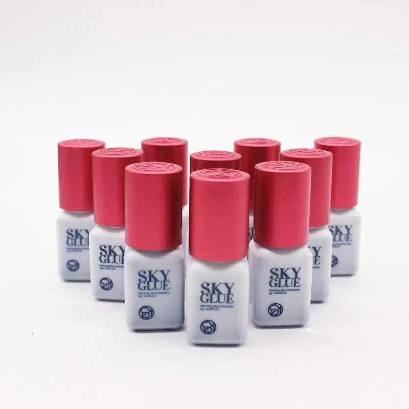 Korea Original Blushimmer Sky Glue Lady Black eyelash extension adhesive in 5ml bottle, quick-drying, low irritation lash glue.