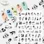 Black and white nail art stickers by Blushimmer featuring sexy woman and girl designs for press-on nail decoration and body art.