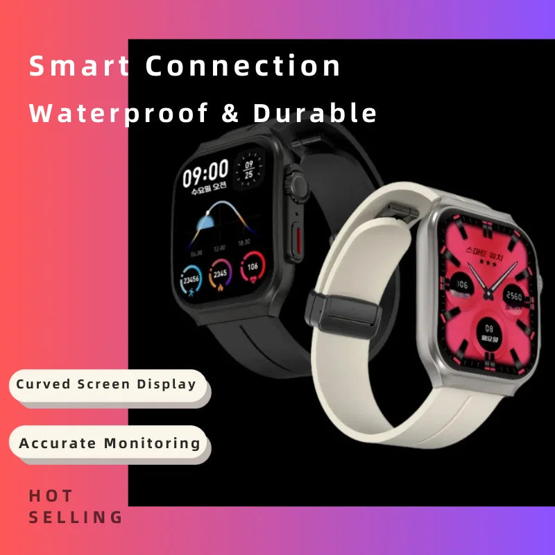 Smart Watch 2.01" Curved AMOLED Screen 3D Flexible Design 120+ Sports Modes Long Battery Life Watch for Daily & Sports Use