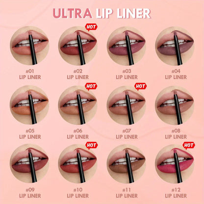 Blushimmer nude matte lip liner pencil with waterproof, long-lasting, non-stick lipstick tint for precise lip makeup application.