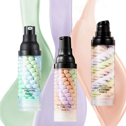 Blushimmer three-color repair and isolation cream protective primer in a 40g tube, moisturizing makeup base with color correction.