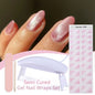 Blushimmer Harunouta 4-piece set of nude pink gradient jelly gel nail strips with waterproof design and nail lamp for long-lasting manicures