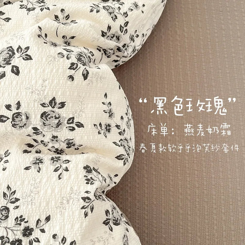 2026 New Lovely Bedding Set King Queen for Home Bedroom Decoration Single-bed for School Dormitory Comfortable Duvet Cover Set