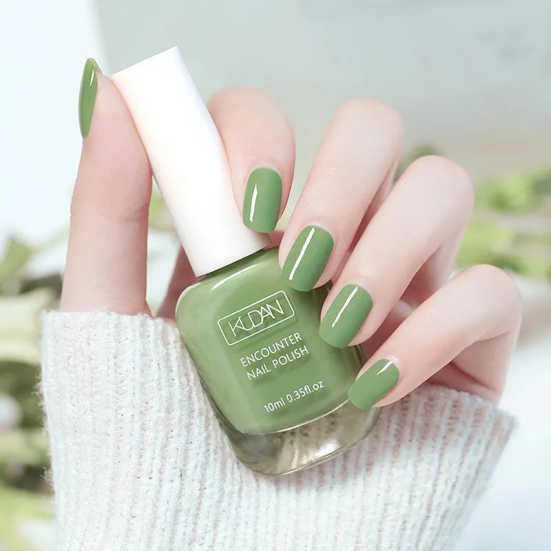 Blushimmer 10ml water-based nail polish in semi-permanent tearable quick-dry formula, featuring vibrant colors for DIY manicures.