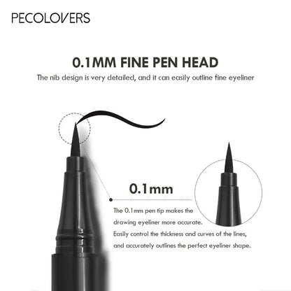 Blushimmer 5-piece set of waterproof liquid eyeliner pens with ultra-fine tips for long-lasting, black eye makeup.
